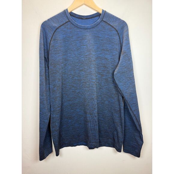 Lululemon Men’s Size Large Blue Heathered Time To Get Dirty Get Outside T Shirt - Picture 1 of 5